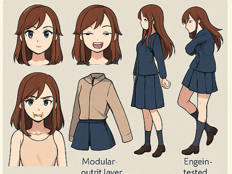 Visual Novel Character Design for Unreal Engine